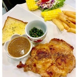 สเต็กสันคอหมู + สเต็กสันคอหมู 2 ชิ้นใหญ่ ลด20%ส่งฟรี