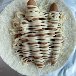 กะบับม้วนไส้กรอก ไม่ชีส