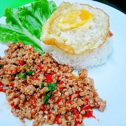 ข้าวราดกระเพราหมู ไก่