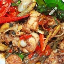 กบผัดฉ่า ไม่ทอด