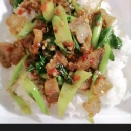 กะเพราหมูกรอบ