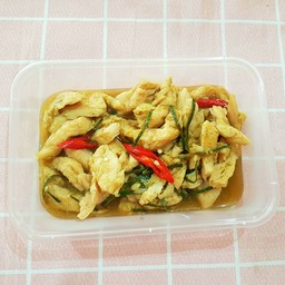 กับข้าว ผัดเขียวหวานแห้ง