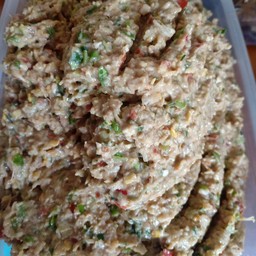 ปลาร้าสับ(ดิบ)+ผักสด