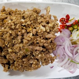 หมูสับผัดไข่เค็ม