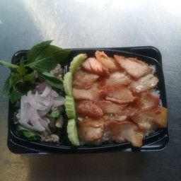 ข้าวคอหมู+ลาบหมู