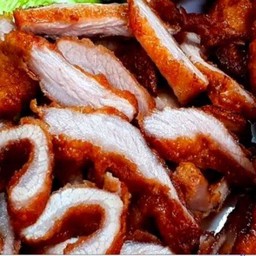 คอหมูย่างทอด