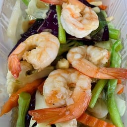 ผัดผักรวมกุ้ง