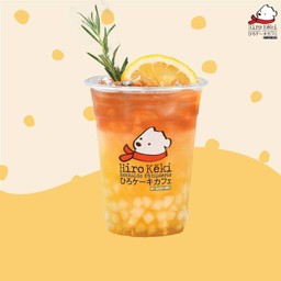 Yuzu Fresh Juice Black Tea with White Konjac Boba