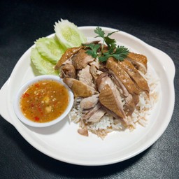 Boiled Chicken With Fish Sauce On Rice