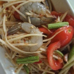 ตำกุ้งสด