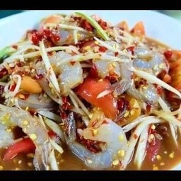 ตำกุ้งสด