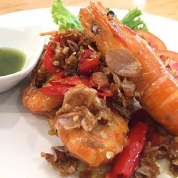 กุ้งคั่วพริกเกลือ