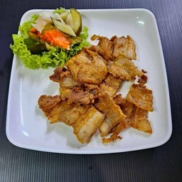 หมูสามชั้นทอดน้ำปลา
