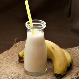 Banana with milk juice