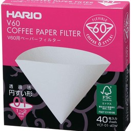 V60 Paper Filter 01 White 40 sheets