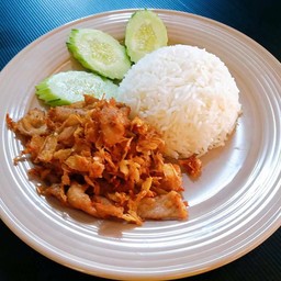 ข้าวราดทอดกระเทียม
