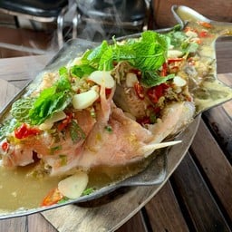 ปลาทับทิมนึ่งมะนาวว