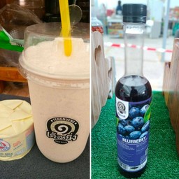 นมหมีปั่น-บลูเบอรี่