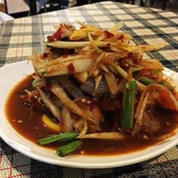 ตำลาวกุ้งสด