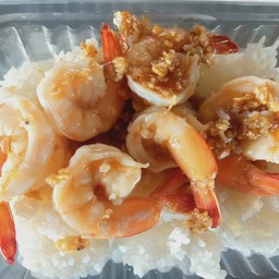 ข้าวกุ้งกระเทียม
