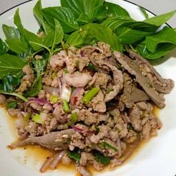 ลาบหมู ใส่ตับ