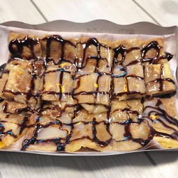 โรตีกล้วย+ไข่+ช็อกโกแลต