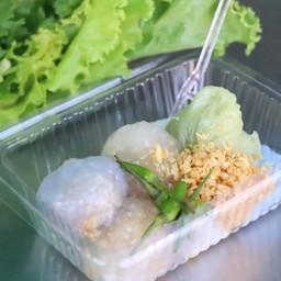 (ผสม) ข้าวเกรียบปากหม้อกับสาคูไส้หมู