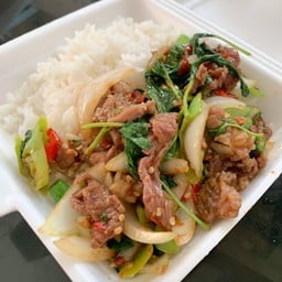 ผัดขี้เมาราดข้าว