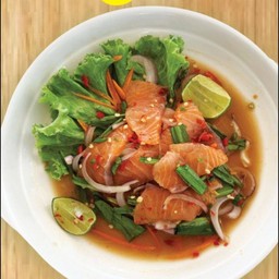 ยำแซลมอนปลาร้า