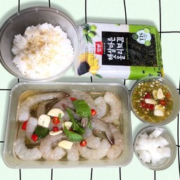 ชุดเซทกุ้งดองน้ำปลากวน