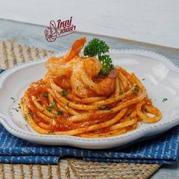 New! มักกะโรนีผัดกุ้งจัมโบ้