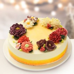 เค้กปาร์ตี้ฟลาวเวอร์อินบลูม สปันจ์เนยวานิลลา 2 ปอนด์