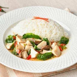 New! ข้าวกะเพราเห็ดออรินจิ