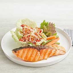 แซลมอนย่าง-ส้มตำ