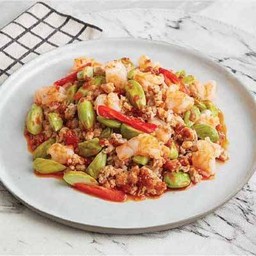 สะตอผัดกุ้งหมูสับ