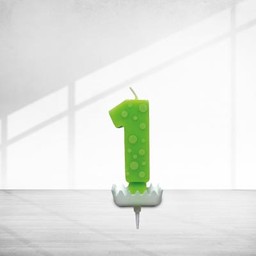 เทียนวันเกิดเลข 1 Colourful