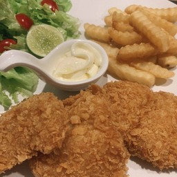 ปลาทอดและมันฝรั่ง