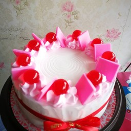 นมสดหน้าช็อกโกแลตสีชมพู