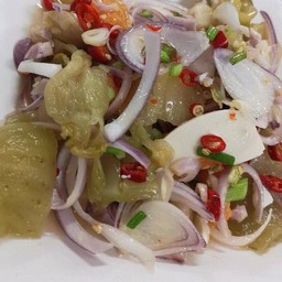 ยำผักกาดดองไข่เค็ม