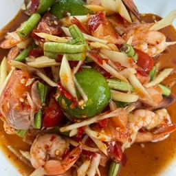 ตำกุ้งสุก-แซลมอน