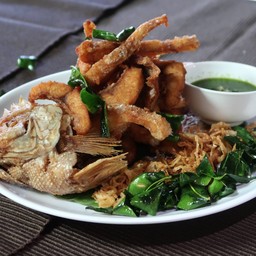 ปลาทับทิมทอดสมุนไพร