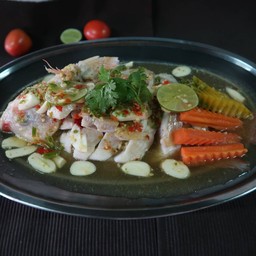 ปลาทับทิมนึ่งมะนาว