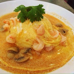 ข้าวไข่ข้นซอสต้มยำกุ้ง
