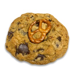 PRETZEL CHOCOLATE CHIP CARAMEL CHEWY COOKIE