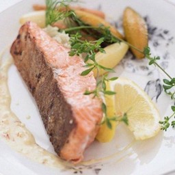 Unilateral salmon dill sauce LM
