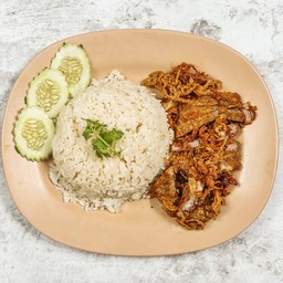 ข้าวมันหมูทอด ขนาด พิเศษ