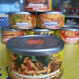 โปรตีนหมูสับผัดกระเพราเจ
