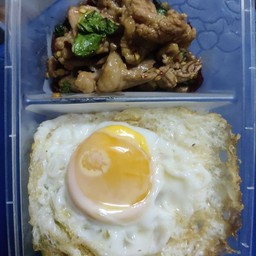 ข้าวกระเพราหมูชิ้น