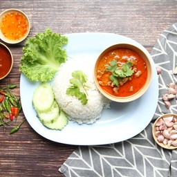 ข้าวมันแกงพะแนงหมู ขนาด พิเศษ