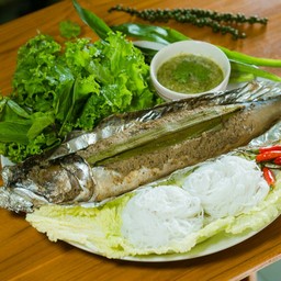 ปลาซาบะนอร์เวย์ย่างทรงเครื่อง ใหญ่